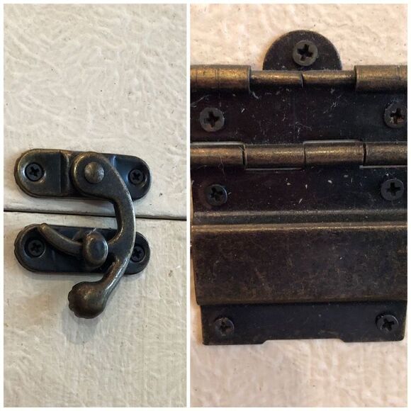 VINTAGE -🎉HPx3🎉 Wood Decorative Double Bottle Wine Holder/Carrier:Brass Hardware - Picture 13 of 15